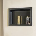 Ver imagem 1 de Nicho para Banheiro Mármore Sintético 45,2x10x33cm Preto/Fosco