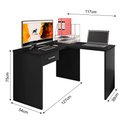 Ver imagem 3 de Mesa Gamer Escrivaninha em L DRX9000 1 Gaveta 152cm Preto