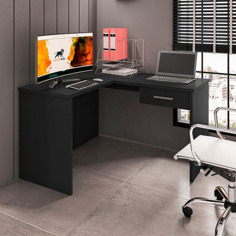 Mesa Gamer Escrivaninha em L DRX9000 1 Gaveta 152cm