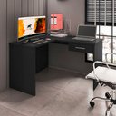 Ver imagem 1 de Mesa Gamer Escrivaninha em L DRX9000 1 Gaveta 152cm Preto