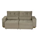 Ver imagem 5 de Sofá Baú Retrátil e Reclinável 3 Lugares 190cm Veludo Nobre La Plata Yescasa