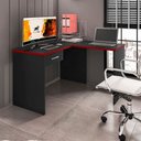 Ver imagem 1 de Mesa Gamer Escrivaninha em L DRX9000 1 Gaveta 152cm Preto
