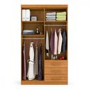 Ver imagem 5 de Guarda Roupa Solteiro Advantage 4 Portas 3 Gavetas MDP Freijó Batrol Móveis