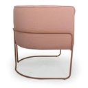 Ver imagem 5 de Kit 2 Poltronas Decorativas em Algodão Rosa Pés de Metal Cobre Miram - Larbelle