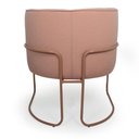 Ver imagem 7 de Kit 2 Poltronas Decorativas em Algodão Rosa Pés de Metal Cobre Miram - Larbelle