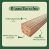 100 Ripas/Sarrafos de 1x1x50 cm Madeira de Eucalipto - 2
