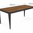 Ver imagem 3 de Oficina Mesa Industrial 160x75 Preto/Fosco/Álamo