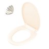 Assento Sanitário Oval Bege Tigre Pp Fechamento Suave - 1