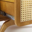 Ver imagem 4 de Mesa Cabeceira Ricco Baixa 1 Gaveta Laminado com Palhinha Amêndoa