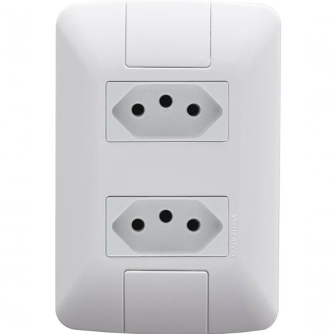 Kit 3 Conj 4x2 com 2 Tomadas 2p+t Tramontina 20a 250v