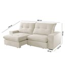Ver imagem 2 de Sofá Athenas Linho 02 Módulos 120 Cm B25cm Meu Sofá Online A302 Linho Branco