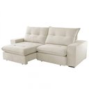 Ver imagem 6 de Sofá Athenas Linho 02 Módulos 120 Cm B25cm Meu Sofá Online A302 Linho Branco