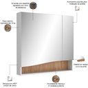 Ver imagem 3 de Conjunto Banheiro Gabinete com Pés e Armário com Espelho 80cm Evie B06 Branco Tau - Lyam Decor