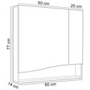 Ver imagem 5 de Conjunto Banheiro Gabinete com Pés e Armário com Espelho 80cm Evie B06 Branco Tau - Lyam Decor