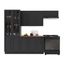 Ver imagem 2 de Armário de Cozinha Modulada Compacta Fidelitá Nara 100% MDF 4 Peças 280cm 12 Portas 2 Gavetas com