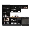 Ver imagem 3 de Armário de Cozinha Modulada Compacta Fidelitá Nara 100% MDF 4 Peças 280cm 12 Portas 2 Gavetas com