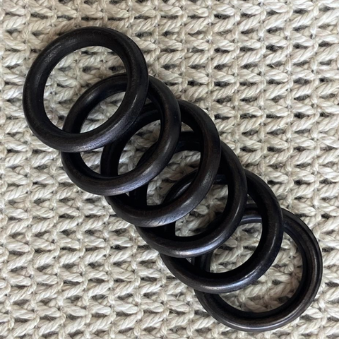 Kit 24 Argolas Preta Porta Guardanapo, Ideal para Casamento, Mesa Posta e Festas Elegantes