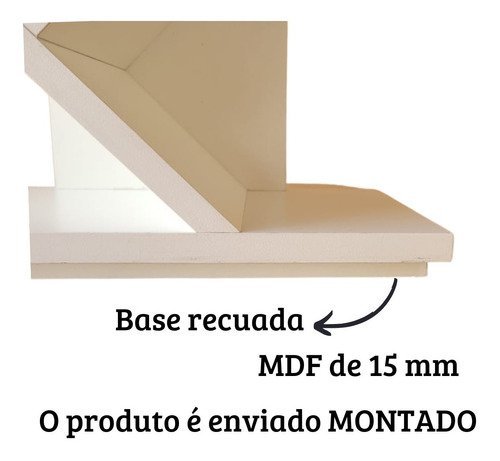 Livreiro Pequeno em MDF Branco - 5