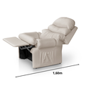 Ver imagem 4 de Cadeira Poltrona Papai Reclinavel Corino Encosto Descanso Conforto Bege