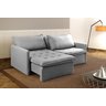 Sofá Retrátil Cama Califórnia para Sala - Linho Cinza Claro 101 - 1