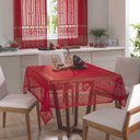 Ver imagem 1 de Toalha Mesa Quadrada Renda Interlar Color Vermelho 4 Lugares