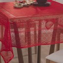 Ver imagem 2 de Toalha Mesa Quadrada Renda Interlar Color Vermelho 4 Lugares