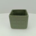 Ver imagem 2 de Vaso Decorativo Enfeite Planta Aparador Cerâmica 13x15x15cm Verde