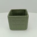 Ver imagem 4 de Vaso Decorativo Enfeite Planta Aparador Cerâmica 13x15x15cm Verde