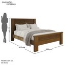 Ver imagem 4 de Cama de Casal Paolo em MDF com Cabeceira Frisada Ambar