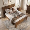 Ver imagem 5 de Cama de Casal Paolo em MDF com Cabeceira Frisada Ambar