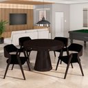 Ver imagem 6 de Conjunto Mesa de Jogos Carteado Bellagio Tampo Reversível e 4 Cadeiras Madeira Poker Base Cone Velud