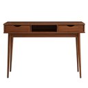 Ver mais imagens de Mesa Escrivaninha Retro Madeira 2 Gavetas 1 Nicho Stefano Idimex