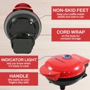 Ver imagem 3 de Elite Gourmet Mini Máquina de Waffle Antiaderente 4.5" Compacta (vermelha)