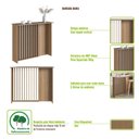 Ver imagem 4 de Bancada Ilha para Cozinha 120cm com Painel Ripado Bahia BC1200 Cor Mel - Art In Móveis