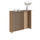 Ver imagem 4 de Bancada Ilha para Cozinha 120cm com Painel Ripado Bahia Bc1200 Cor Mel - Art In Móveis