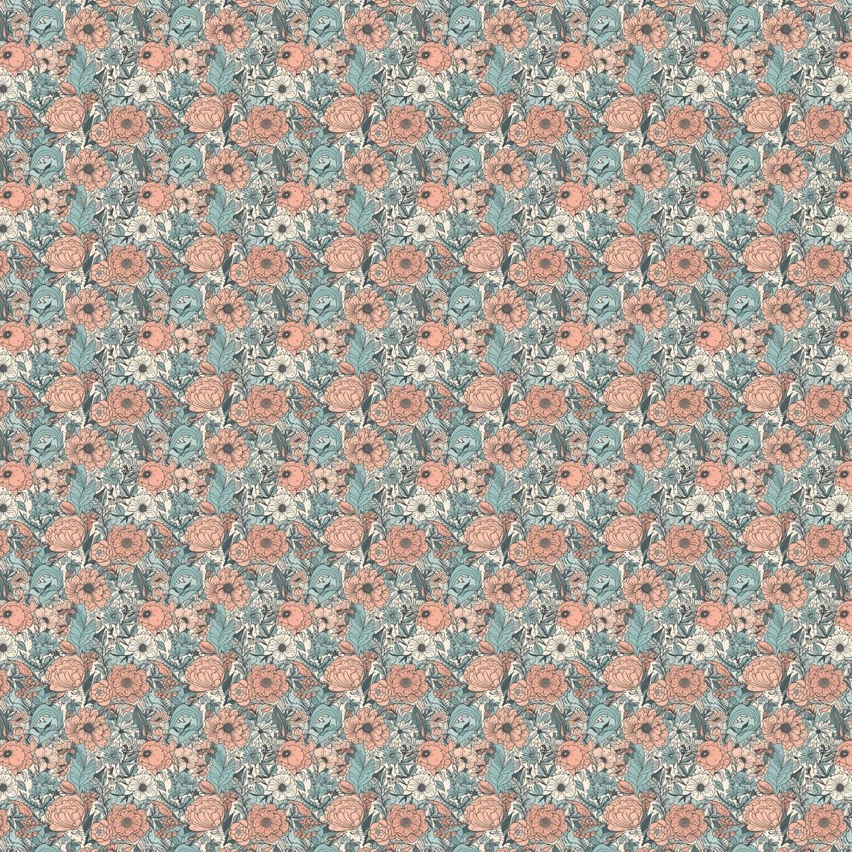 Papel de Parede Adesivo Groovy Floral 5 - 2