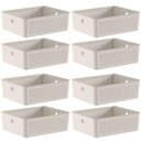 Ver imagem 1 de 8 Caixas Organizadoras Multiuso Flow Bege 12L ou Cestos Plásticos Lavanderia Closet