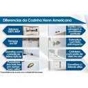 Ver imagem 2 de Módulo Cozinha Henn Americana Balcão 2 Portas e 3 Gavetas C/ Tampo Branco