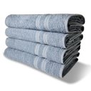 Ver imagem 1 de Kit 4 Toalhas de Banho 430g/m² Grande Super Grossa 80x150cm Itália Soft Azul