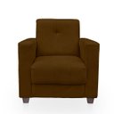 Ver imagem 4 de Kit Poltrona Cadeira para Sala Confortável Reforçada Veneza Suede
