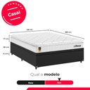 Ver imagem 7 de Cama Box Baú Casal Couro Preto + Colchão Life D33 Pillow Top 61x138x188cm Branco - e-Shop Casa