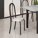 Ver imagem 2 de Kit 6 Cadeiras Tubular 96x36x41 cm Iris B Preto/Botanic Bege