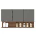 Ver imagem 7 de Armário de Cozinha 120cm com Aéreo 70cm Lina K02 Gris/Freijó - Mpozenato