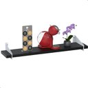 Ver imagem 6 de 2 Prateleiras Suspensa Estilo Industrial Madeira 50cm Fs B:preto