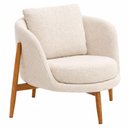 Ver imagem 1 de Poltrona Lume Bouclé Off White - Sallar Home
