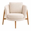 Ver imagem 5 de Poltrona Lume Bouclé Off White - Sallar Home