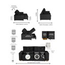 Ver imagem 4 de Sofá Baú Retrátil e Reclinável 4 Lugares 220cm Veludo Nobre La Plata Yescasa