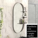 Ver imagem 4 de Conjunto Para Banheiro Gabinete com Cuba e Espelheira com Prateleiras Vicenza 