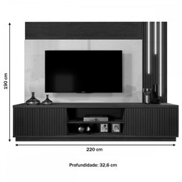 Home Valencia 2 Portas P/ Tv 75'' 2,20cm Naturalle/offwhite - 8