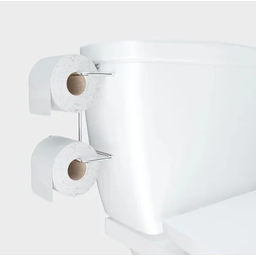 SUPORTE DUPLO PARA PAPEL HIGIENICO PARA CAIXA ACOPLADA CROMADO REF 1453 STOLF - 3